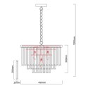 Lampa wisząca Vetro 5xE14 transparentna/srebrna LP-2910/5P