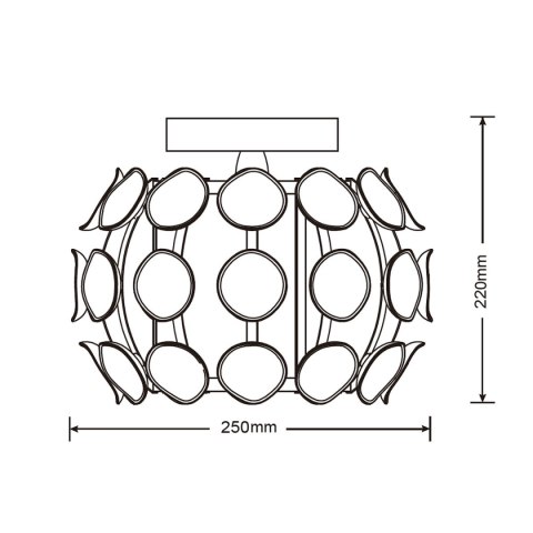 Plafon Ferrara S 1xE14 chrom LP-17060/1C Plafon Ferrara S 1xE14 chrom LP-17060/1C