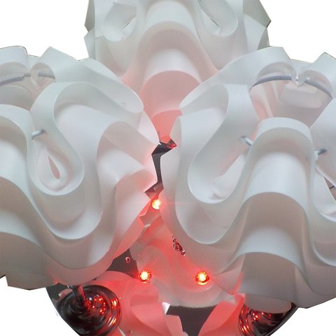 Plafon biało-srebrny ozdobny LED Sada 3xE14 LP-119/3C Plafon biało-srebrny ozdobny LED Sada 3xE14 LP-119/3C