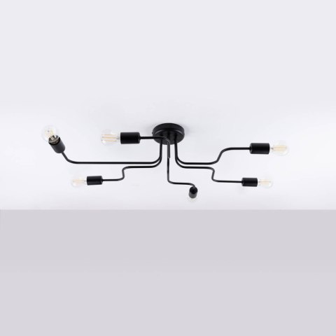 Żyrandol VECTOR 6 czarny Żyrandol VECTOR 6 czarny