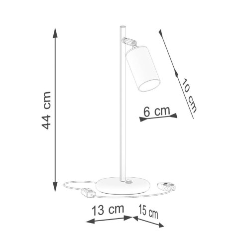 Lampa biurkowa WINX czarny/miedź Lampa biurkowa WINX czarny/miedź