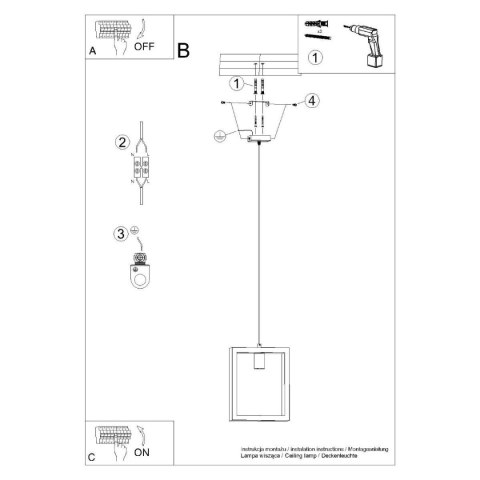 Lampa wisząca ARIES biała Lampa wisząca ARIES biała