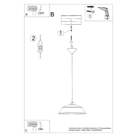 Lampa wisząca FRIKA biała Lampa wisząca FRIKA biała