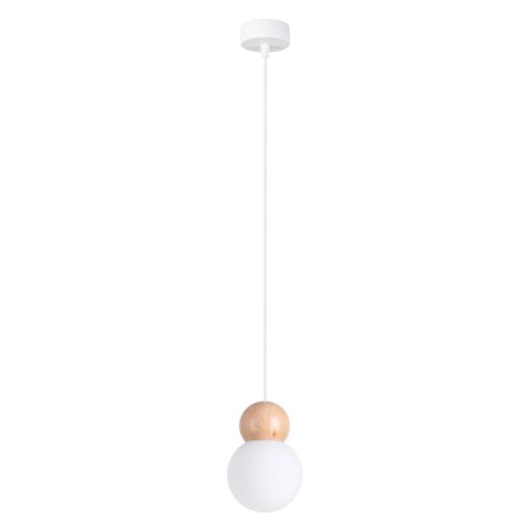 Lampa wisząca PEKKA 1 biała/naturalne drewno Lampa wisząca PEKKA 1 biała/naturalne drewno