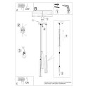 Lampa wisząca PRYSM 3P biała
