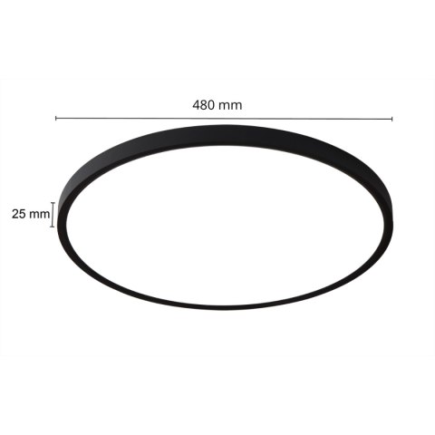 Plafon California LED CCT czarny 48 cm LP-2505/1C-48 BK Plafon California LED CCT czarny 48 cm LP-2505/1C-48 BK