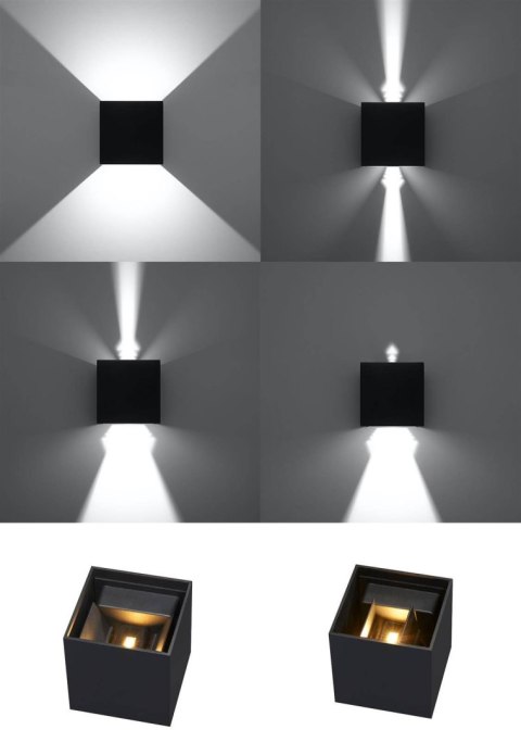 Kinkiet LUCA czarny LED IP54 Kinkiet LUCA czarny LED IP54