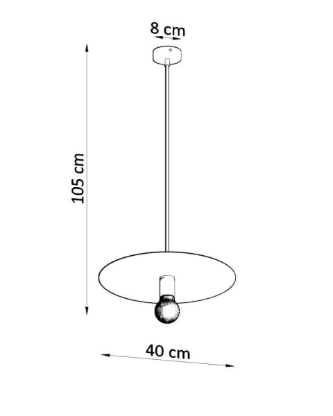 Lampa wisząca FLAVIO czarna Lampa wisząca FLAVIO czarna