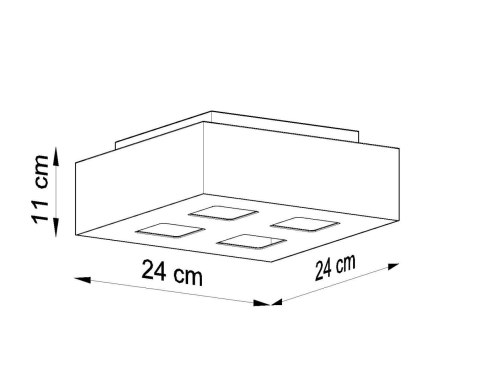 Plafon MONO 4 czarny Plafon MONO 4 czarny
