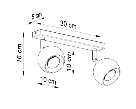 Plafon OCULARE 2 czarny Plafon OCULARE 2 czarny