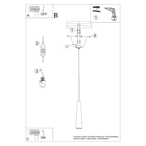 Lampa wisząca ELECTRA beton Lampa wisząca ELECTRA beton