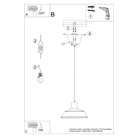 Lampa wisząca FANO biała Lampa wisząca FANO biała