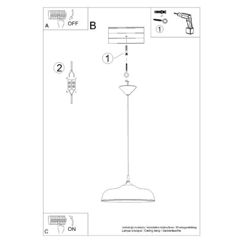 Lampa wisząca GINA biała Lampa wisząca GINA biała