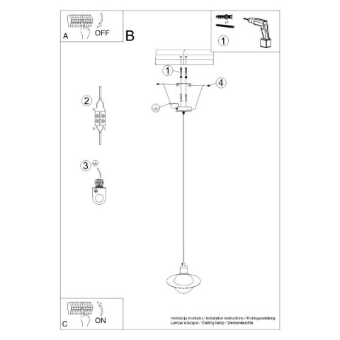 Lampa wisząca HYPERION 1 czarny Lampa wisząca HYPERION 1 czarny