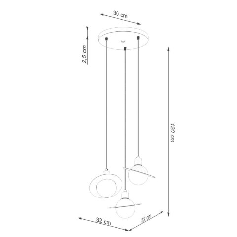 Lampa wisząca HYPERION 3P czarny Lampa wisząca HYPERION 3P czarny