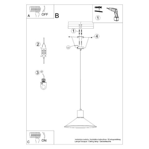Lampa wisząca JAGA biała Lampa wisząca JAGA biała