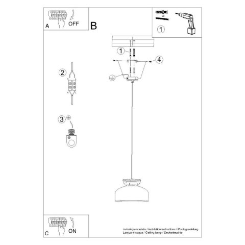 Lampa wisząca MARION biała Lampa wisząca MARION biała