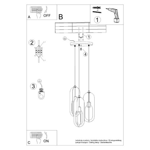 Lampa wisząca NICUS 3P biała Lampa wisząca NICUS 3P biała