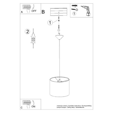 Lampa wisząca NOVA 30 biała Lampa wisząca NOVA 30 biała