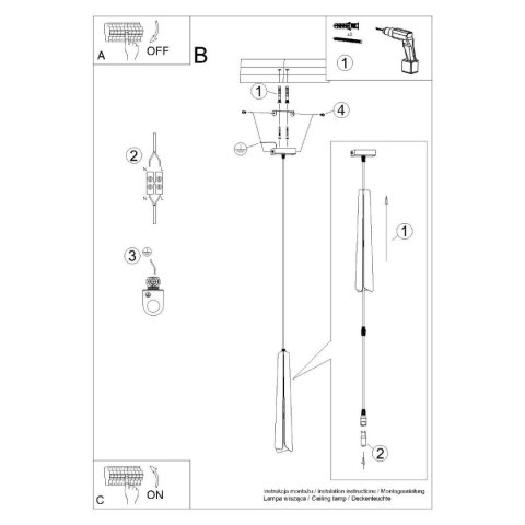 Lampa wisząca PRYSM 1 czarna Lampa wisząca PRYSM 1 czarna