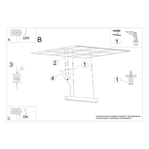Lampa wisząca PINNE 200 biała 3000K Lampa wisząca PINNE 200 biała 3000K