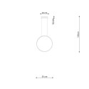 Lampa wisząca RIO 55 złota LED 4000K