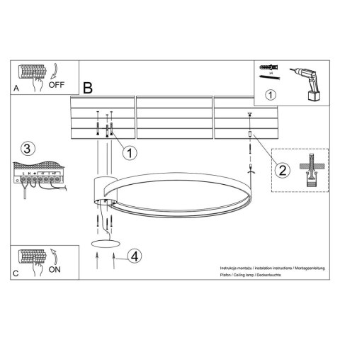 Plafon RIO 110 czarny LED 4000K Plafon RIO 110 czarny LED 4000K