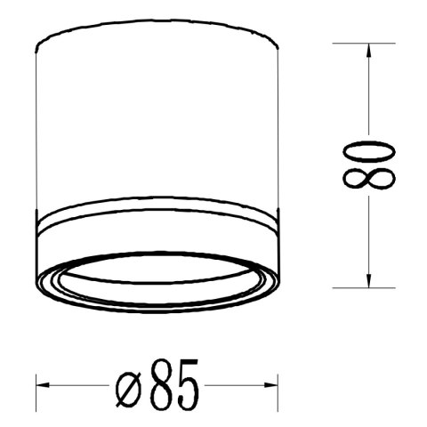 Kendal GX53 oprawa natynkowa ring2 czarna Kendal GX53 oprawa natynkowa ring2 czarna