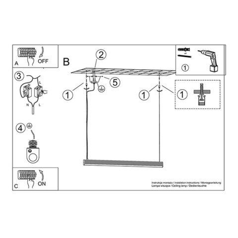 Lampa wisząca FARGE biała LED 3000K Lampa wisząca FARGE biała LED 3000K