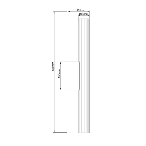 Linea kinkiet 61cm chrom Linea kinkiet 61cm chrom