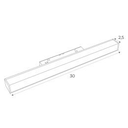 MAXLIGHT M0001Z LAMPA MAGNETYCZNA LINIOWA SYSTEM ZIGBEE 12W 634LM 2700/5000K