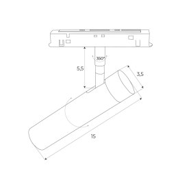 MAXLIGHT M0011D REFLEKTOR MAGNETYCZNY SYSTEM DALI 8W 578LM 3000K