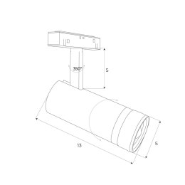 MAXLIGHT M0013Z REFLEKTOR MAGNETYCZNY SYSTEM ZIGBEE 12W 784LM 2700/5000K