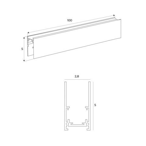 MAXLIGHT MT0001 SZYNA MAGNETYCZNA GŁĘBOKA, NATYNKOWA, 1 METR, CZARNA MAXLIGHT MT0001 SZYNA MAGNETYCZNA GŁĘBOKA, NATYNKOWA, 1 METR, CZARNA