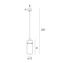MAXLIGHT P0531 LAMPA WISZĄCA SIGNATURE B TRANSPARENT GLASS