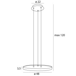 MAXLIGHT P0556 LAMPA WISZĄCA VIK 48CM