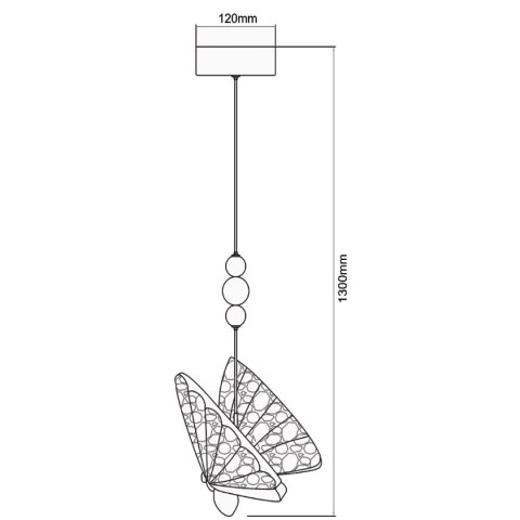Mariposa 1 wisząca chrom Mariposa 1 wisząca chrom