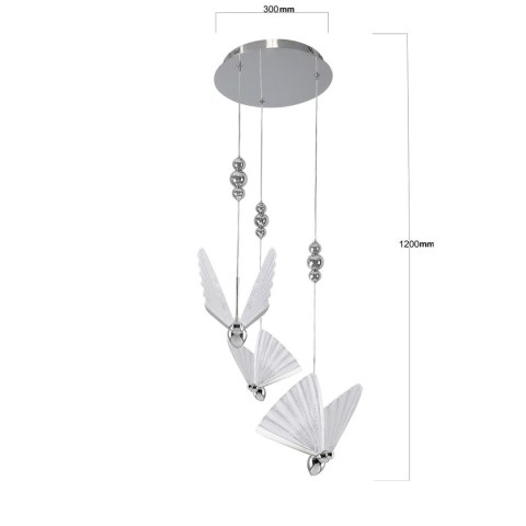 Mariposa 3 wisząca talerz chrom Mariposa 3 wisząca talerz chrom