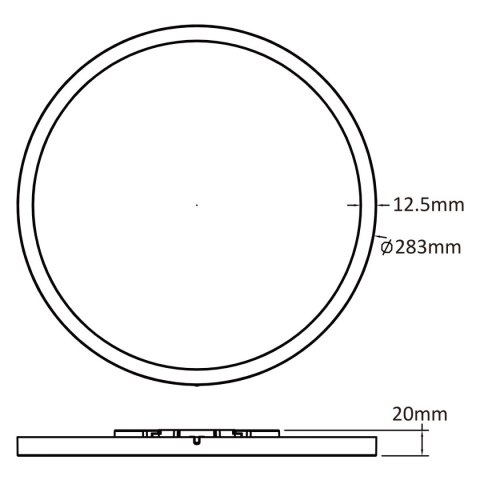 Pryzma plafon 28cm biały Pryzma plafon 28cm biały
