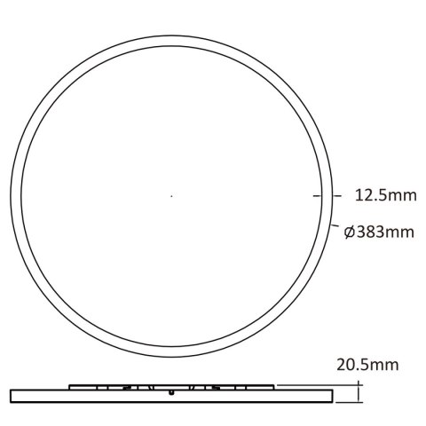 Pryzma plafon 38cm biały Pryzma plafon 38cm biały