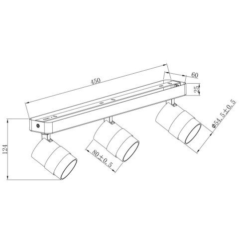 Spot Anillo 3xGU10 biały LP-770/3W WH Spot Anillo 3xGU10 biały LP-770/3W WH