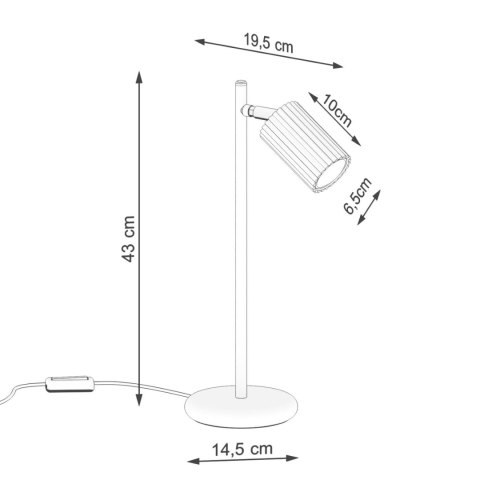 Lampa biurkowa KARBON biała Lampa biurkowa KARBON biała