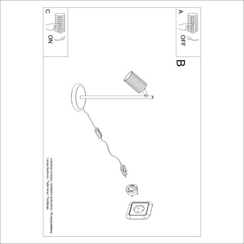 Lampa biurkowa KARBON ochra czerwona Lampa biurkowa KARBON ochra czerwona