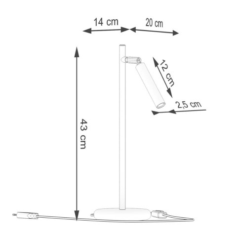 Lampa biurkowa PASTELO biała Lampa biurkowa PASTELO biała