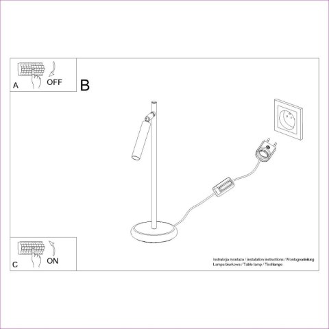 Lampa biurkowa PASTELO biała Lampa biurkowa PASTELO biała
