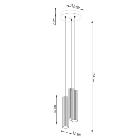 Lampa wisząca KARBON 3P biały Lampa wisząca KARBON 3P biały