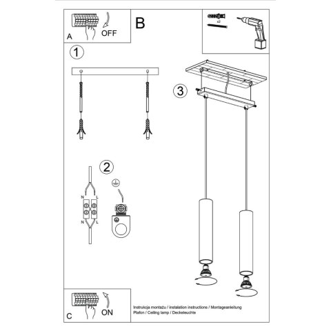 Lampa wisząca LAGOS 2 ochra czerwona Lampa wisząca LAGOS 2 ochra czerwona