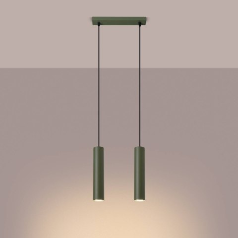 Lampa wisząca LAGOS 2 zielona oliwka Lampa wisząca LAGOS 2 zielona oliwka
