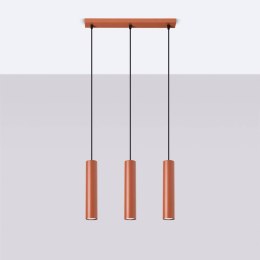Lampa wisząca LAGOS 3L ochra czerwona