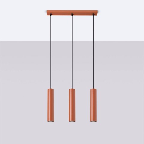 Lampa wisząca LAGOS 3L ochra czerwona Lampa wisząca LAGOS 3L ochra czerwona